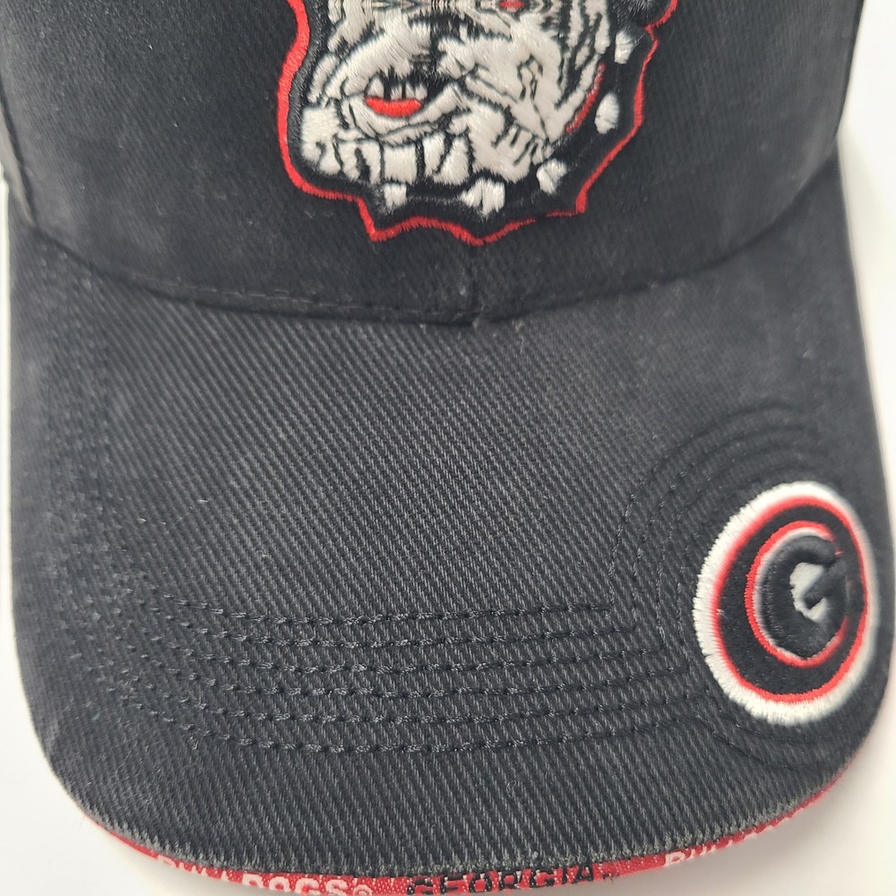 Vintage Georgia Bulldogs Hat Adjustable Starter Black Red NCAA University Men - Picture 3 of 11